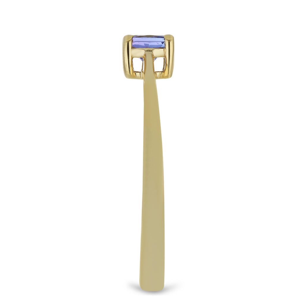 Goldring mit Tansanit - Klasse AAA 4 