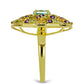 Goldplattierter Silberring mit marokkanischem Amethyst und Zitrin aus dem Ural