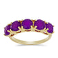 Goldplattierter Silberring mit lila Achat