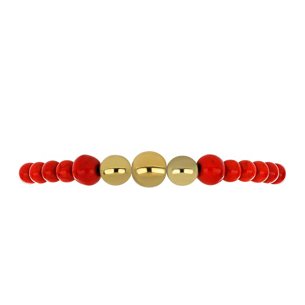 Nugget Armband mit roter Koralle 2 