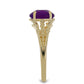 Goldplattierter Silberring mit lila Achat