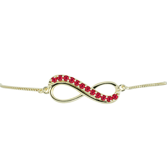 Goldplattiertes Silberarmband mit Rubin aus Madagaskar