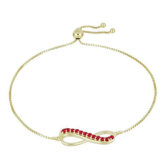 Goldplattiertes Silberarmband mit Rubin aus Madagaskar