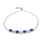 Silberarmband mit australischem blauem Saphir und weißem Topas