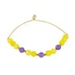 Goldplattiertes Silberarmband mit Zitronen-Chalcedon