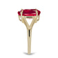 Goldplattierter Silberring mit Rubin aus Madagaskar