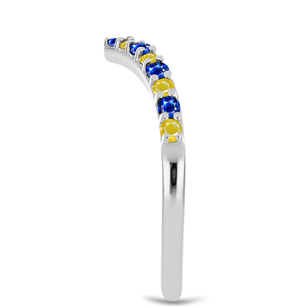 Silberring mit gelbem Saphir 4 