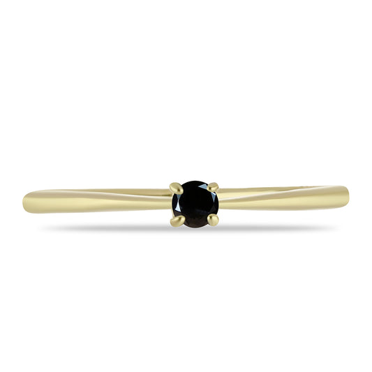 Goldring mit schwarzem Diamant