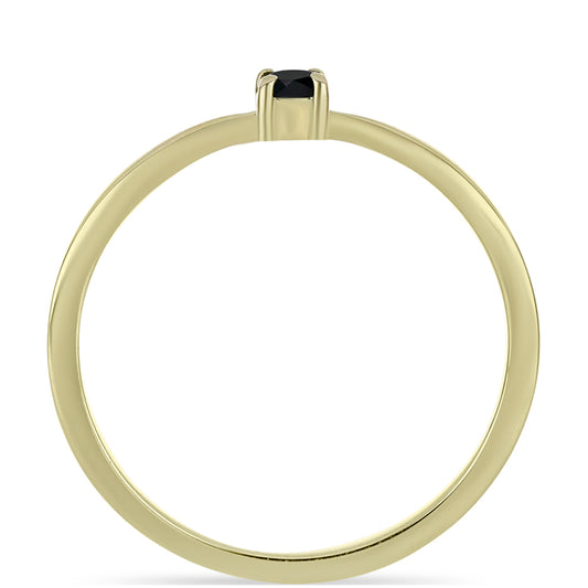 Goldring mit schwarzem Diamant