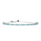 Silberarmband mit himmelblauem Apatit und weißem Topas