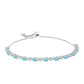 Silberarmband mit himmelblauem Apatit und weißem Topas