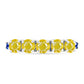 Silberring mit gelbem Saphir und australischem blauem Saphir