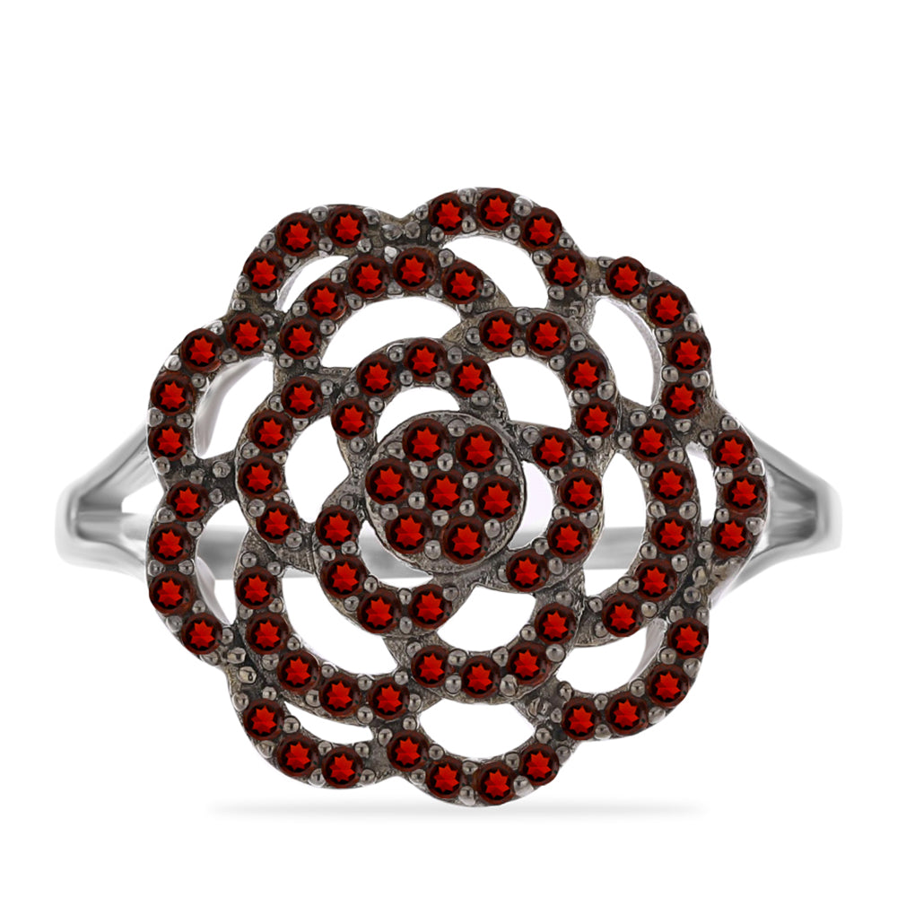 Silberring mit Barton Granat 1 