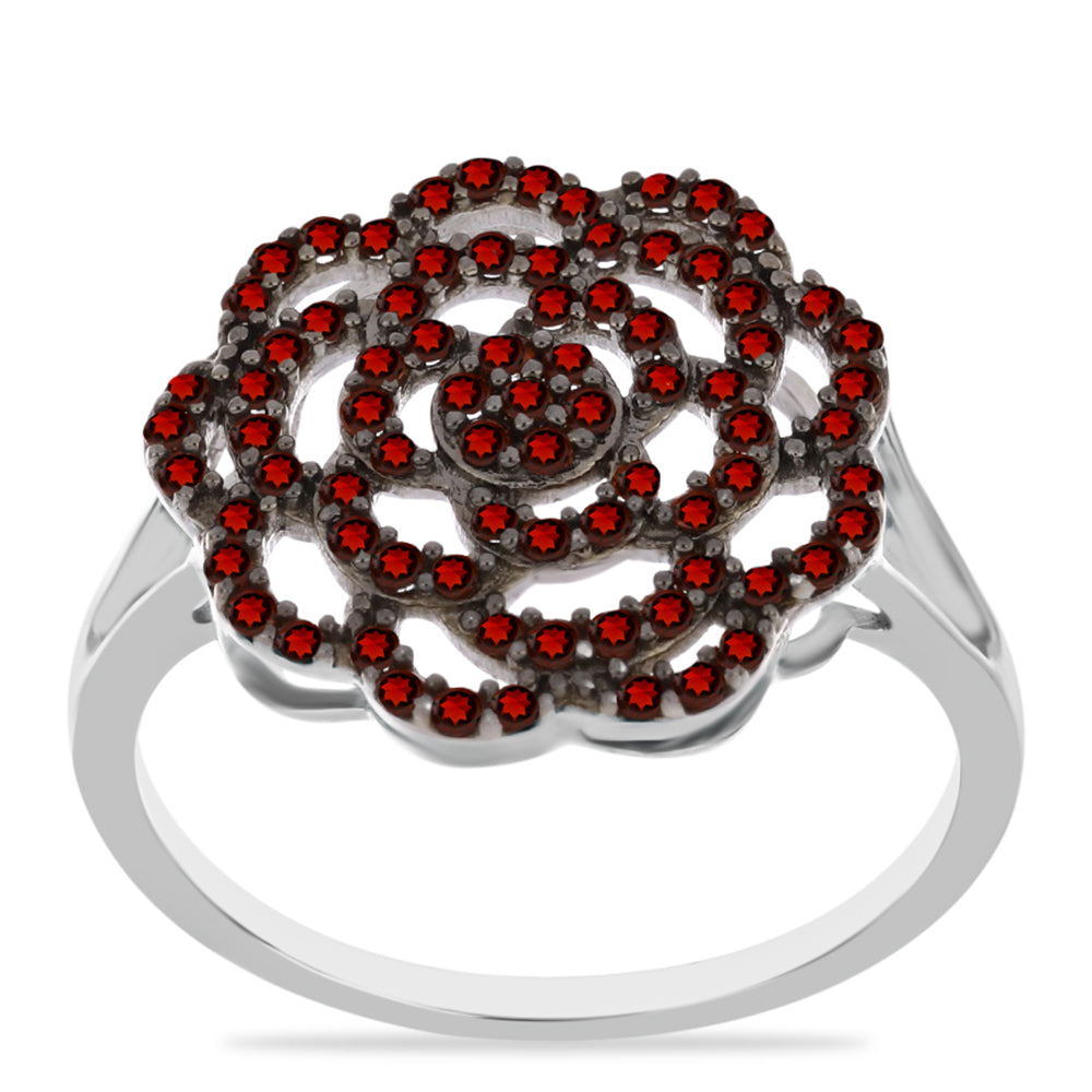 Silberring mit Barton Granat 3 