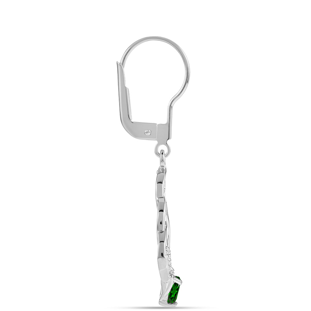 Silberohrringe mit Chromdiopsid