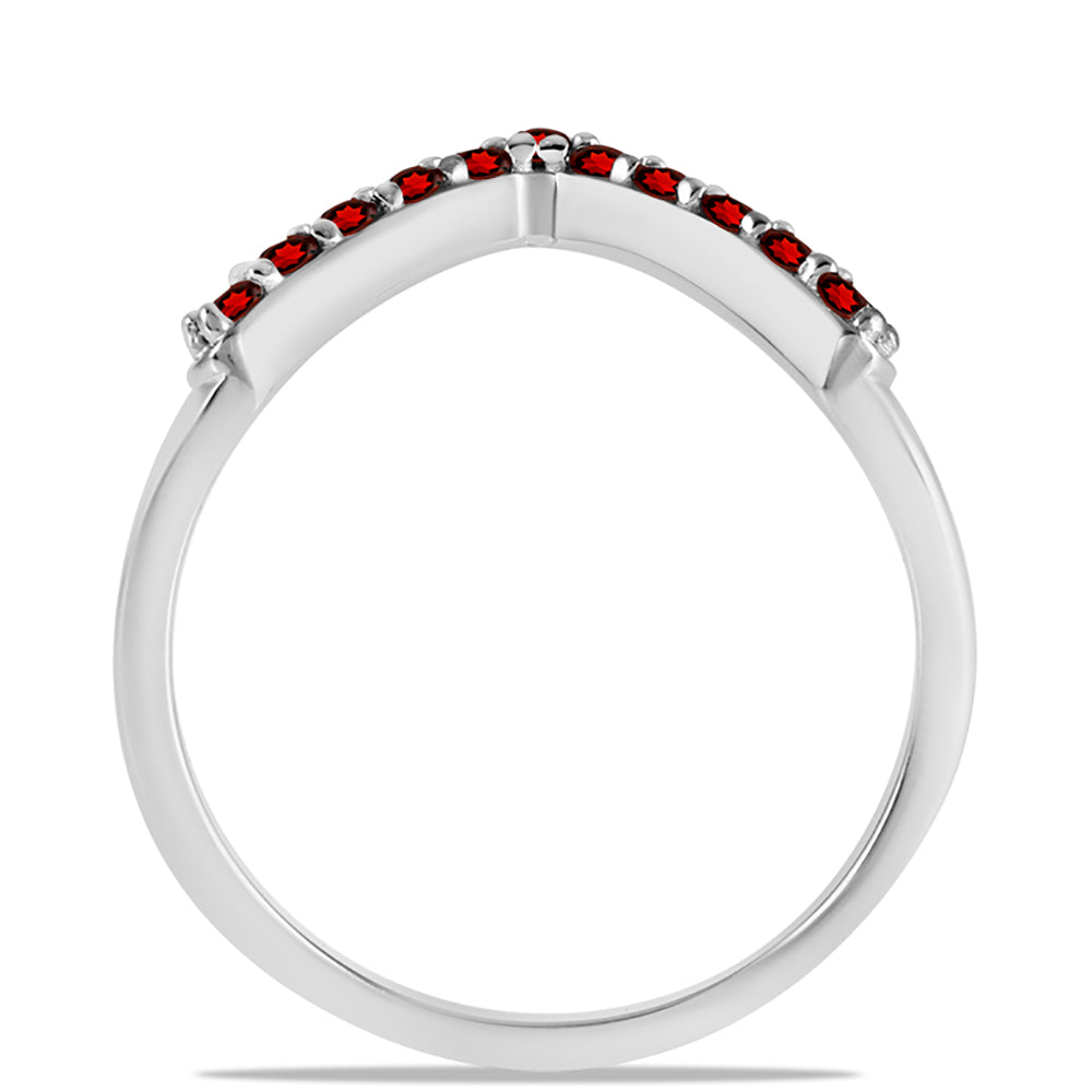 Silberring mit Barton Granat 2 