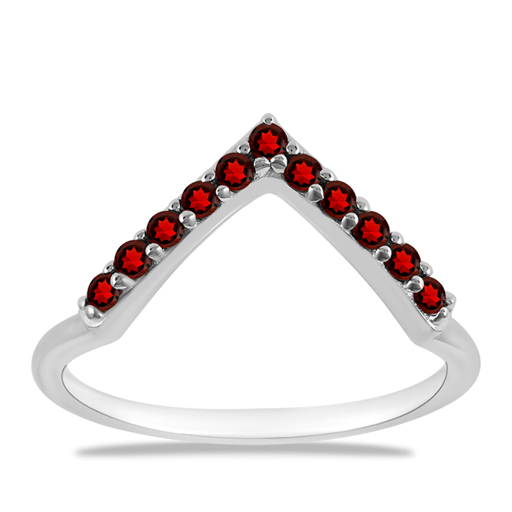 Silberring mit Barton Granat 3 