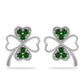 Silberohrringe mit Chromdiopsid