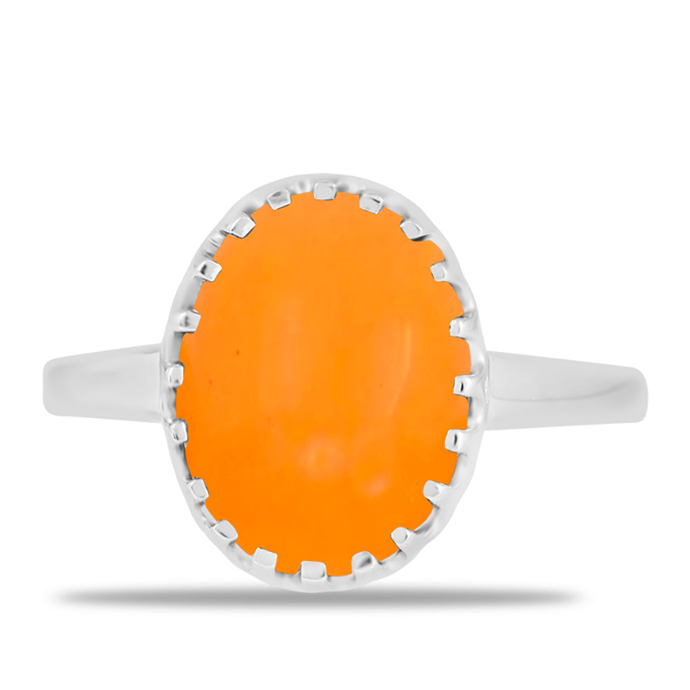 Silberring mit gelbem Jade