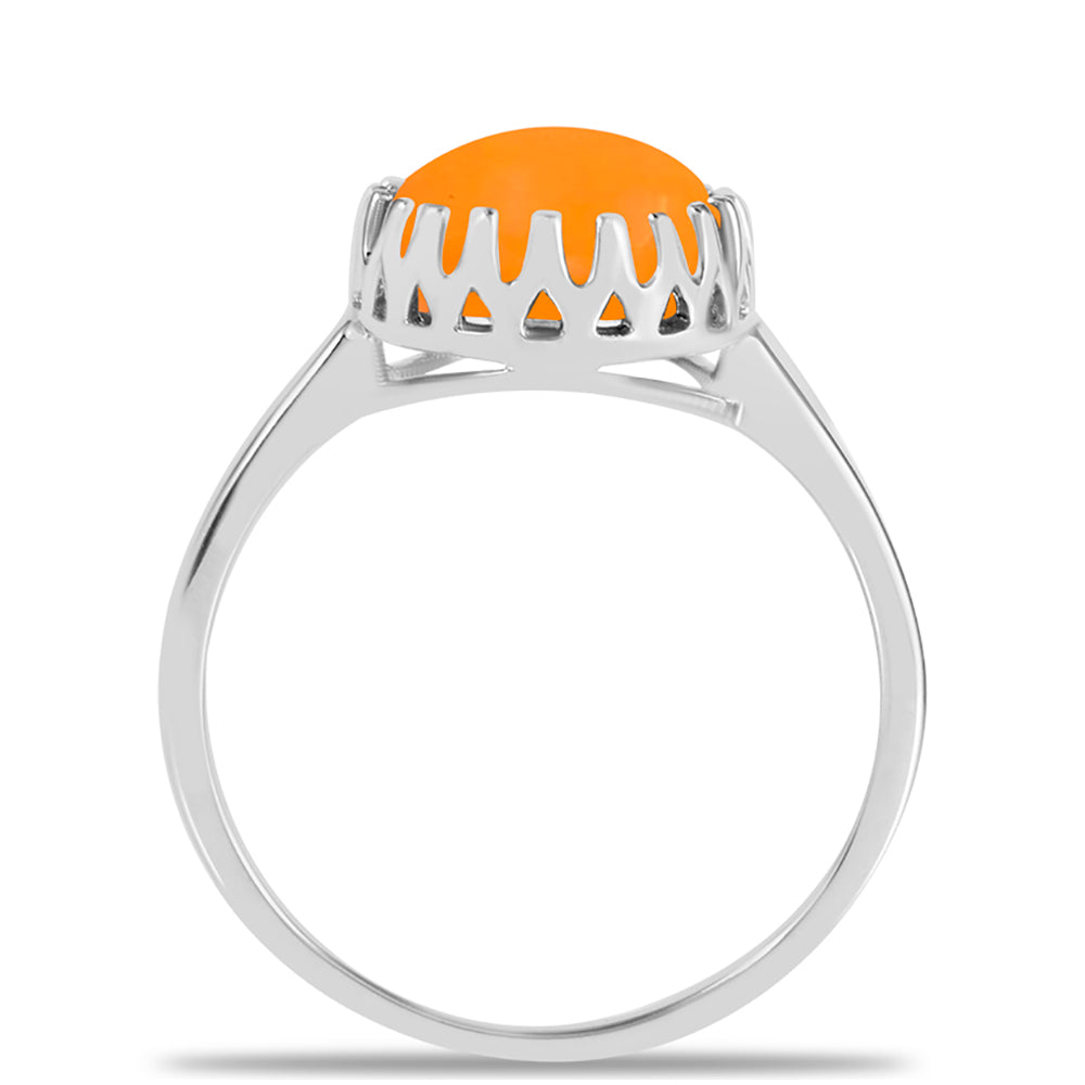 Silberring mit gelbem Jade 2 