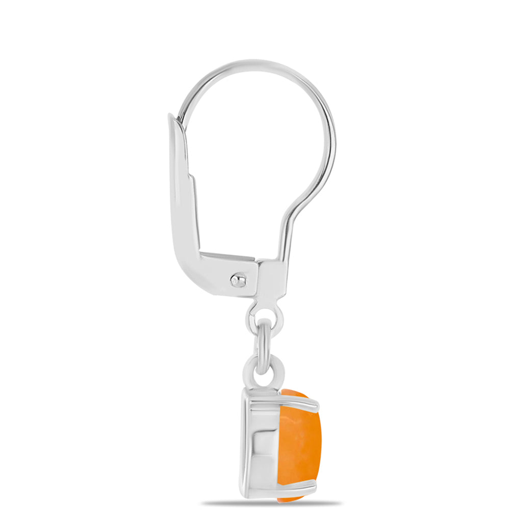 Silberohrringe mit gelbem Jade 2 