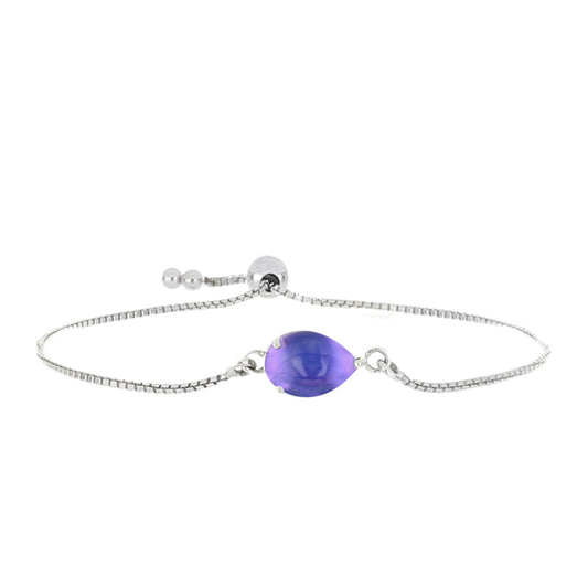 Silberarmband mit lila Mondstein