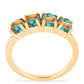 Goldplattierter Silberring mit Austerntürkis