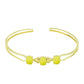 Goldplattierter Silberarmreif mit gelbem Serpentin