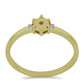 Goldplattierter Silberring mit Champagner-Diamant und weißem Diamant