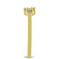Goldplattierter Silberring mit Champagner-Diamant und weißem Diamant