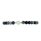Goldplattiertes Silberarmband mit Fluorit und weißer Süßwasserperle