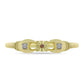 Goldplattierter Silberring mit Champagner-Diamant und weißem Diamant