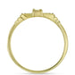 Goldplattierter Silberring mit Champagner-Diamant und weißem Diamant