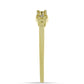 Goldplattierter Silberring mit Champagner-Diamant und weißem Diamant