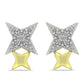 schmuckgarnitur aus Goldplattierte Silber mit Champagner-Diamant und weißem Diamant