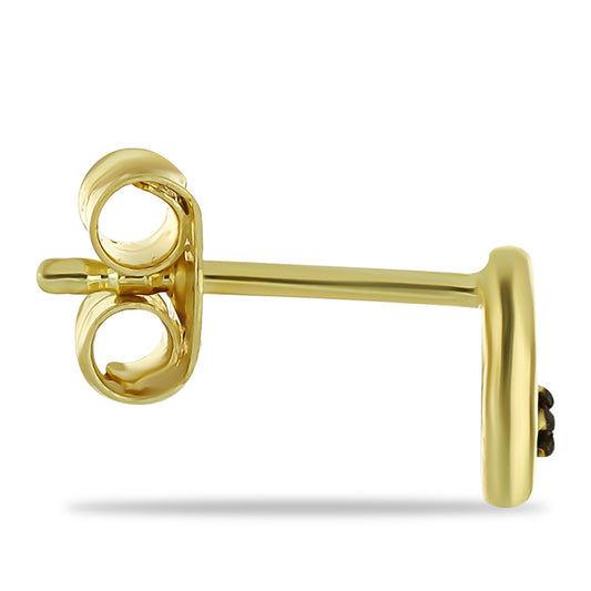 Goldplattierte Silberohrringe mit rotem Diamant