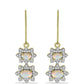 Goldplattierte Silberohrringe mit Welo-Opal und weißem Topas