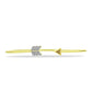 Goldplattierter Silberarmreif mit Champagner-Diamant und weißem Diamant