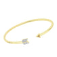 Goldplattierter Silberarmreif mit Champagner-Diamant und weißem Diamant