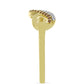 Goldplattierter Silberring mit Champagner-Diamant und weißem Diamant