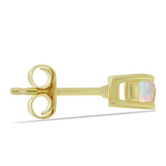 Goldplattierte Silberohrringe mit Welo-Opal
