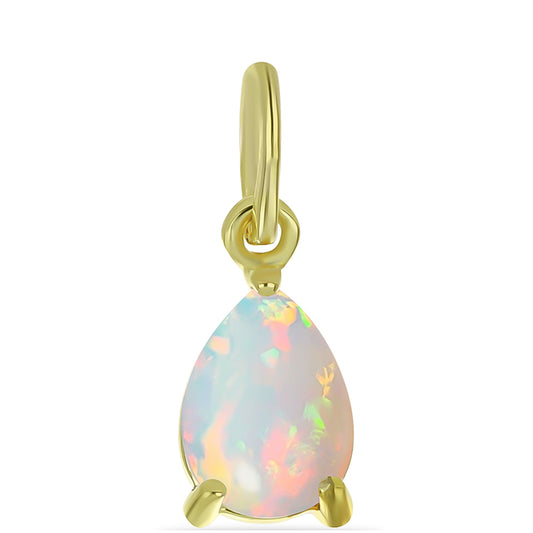 Goldplattierter Silberanhänger mit Welo-Opal
