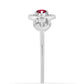Silberring mit Rubin aus Madagaskar und weißem Diamant