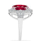 Silberring mit Rubin aus Madagaskar und weißem Diamant