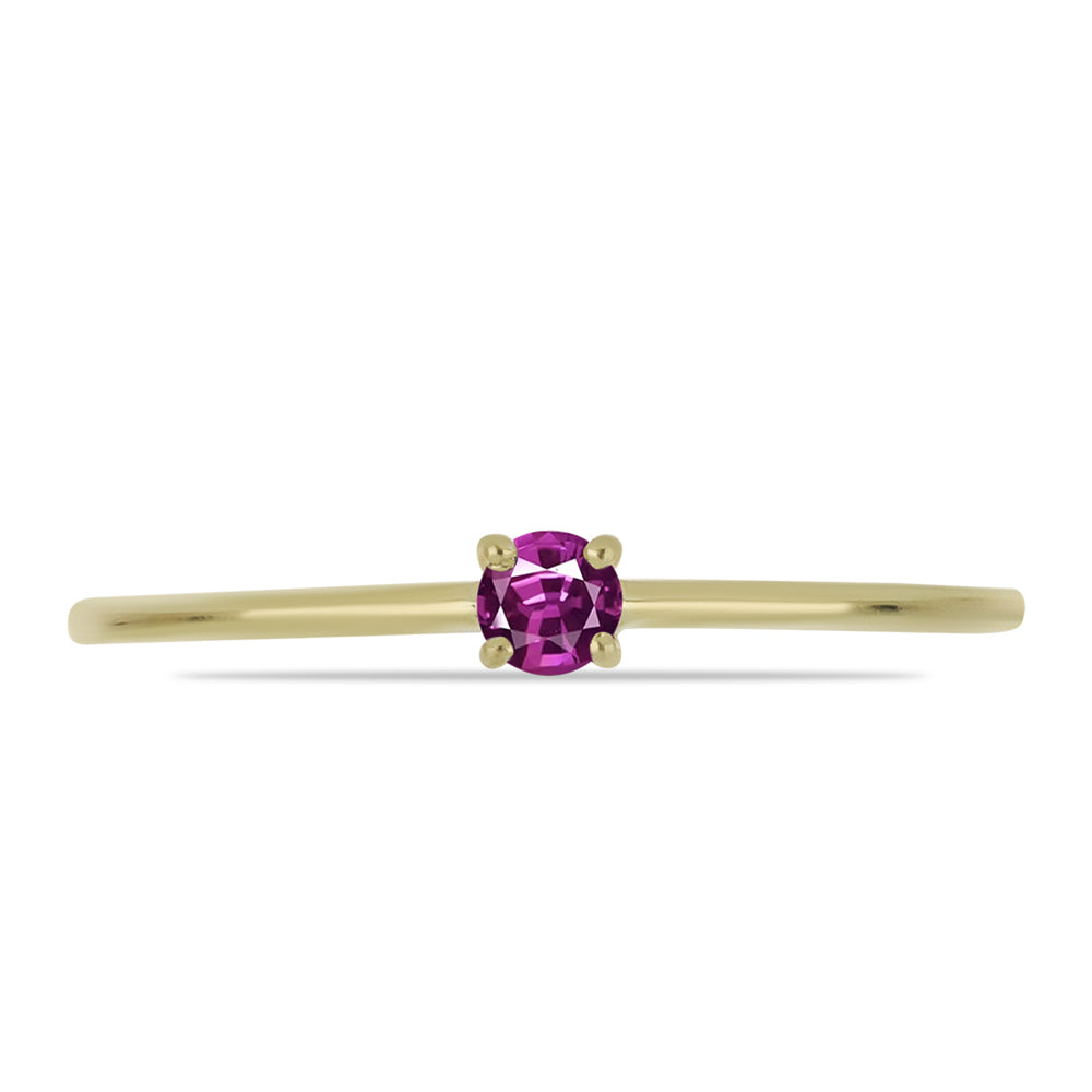 Goldplattierter Silberring mit lila Saphir 1 