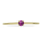 Goldplattierter Silberring mit lila Saphir