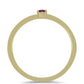 Goldplattierter Silberring mit lila Saphir
