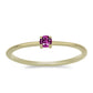 Goldplattierter Silberring mit lila Saphir