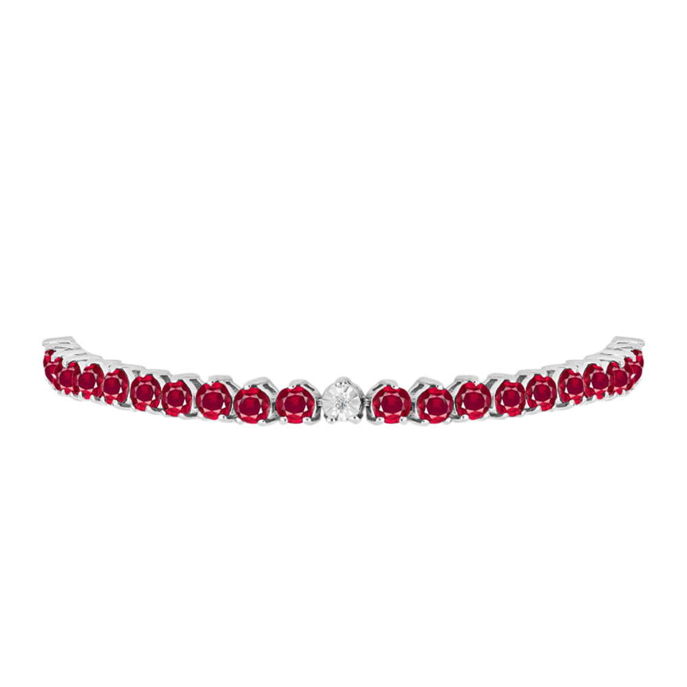 Silberarmband mit Rubin aus Madagaskar 2 