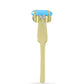 Goldplattierter Silberring mit Aqua-Chalcedon und weißem Topas